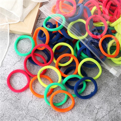 50Pcs Black Elastic Hair Band Leagues Ties Colets Scrunchies Springs Gum Accesso