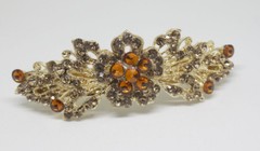 Gold Tone Rhinestone gold color metal Hair Clip Barrette ha2170
