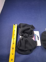 *2* Vtg 1990’s GOODY Black Hair Bow Spring Back Hair Barrettes 6″ Pair *17FB-B