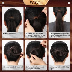 YGQQOY Dance Hair Accessories Kit, Stuff with 100 U-shaped Pins, Brown