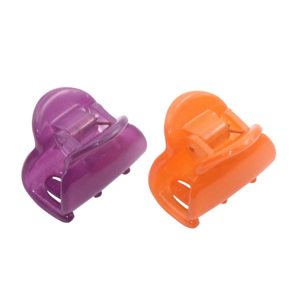 Parcelona French Chic Duo Small 1 1/4″ Celluloid Hair Claw for Women and Girls