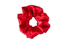 Red Silky Satin Scrunchie | Big Scrunchies | Fashion Hair Ties | Team Colors