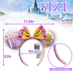 2024 Disney` Parks Rapunzel Tangled Pascal Headband Minnie Mickey Mouse Ears NWT