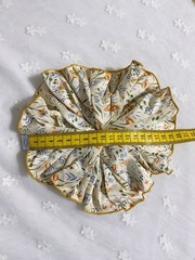 [US Seller] Random 4pcs Handmade Medium Large Size Ruffle Floral Hair Scrunchie