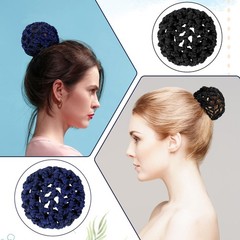 Invisible Knit Mesh Hair Bun Covers & Nets for Ballet Dance – 8 Pieces, 3 Styles