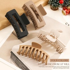 4 PCS Cloud Claw Clips for Women, 1 Count (Pack of 4), Brown-black