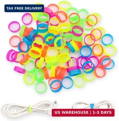200 PCS Silicone Small Rubber Bands – 0.5 Inch Colorful Small Elastic Rubber Ban