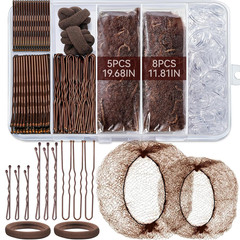 Bobby Pins and Hair Nets Set, Hair Accessories for Women with Invisible Nets for