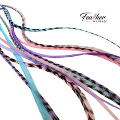 Hair Feathers – 6 Pc – Select Length Up to 16 Plus Inches Long – Cupcake Mix