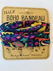 Natural Life Boho Bandeau Half headband Buff Medium Pretty floral karma Bright