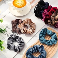 12 Pack Velvet Hair Scrunchies, Elastic Hair Bands in 12 Colors