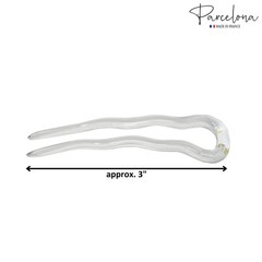 Parcelona French Mystic Large 3″ Cellulose Chignon U Shaped Hair Pins(Set of 3)