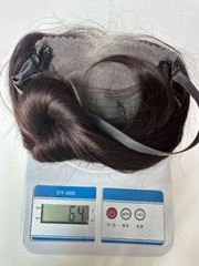 Thin Seamless Lace Front 100%Human Hair Topper with a Black Elastic Band 12″~18″