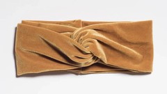 I’M WITH THE BAND Velvet Turban Headband Golden Mustard NWT Knot Boho Indie Luxe