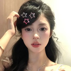 Ins Retro Leopard Print Pentagram BB Hair Clip Women’s Side Printed Hair Clips Z