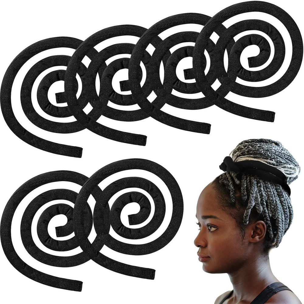 6 Pieces Iron Wire Embedded Hair Ties Dreadlocks Hair Ties for Women & Men Spira