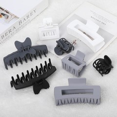 Sisiaipu 8 Pcs Large Claw Clips for Thick Hair, 1 Count (Pack of 8), Grey