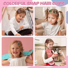 120 Pcs 40 Colors Metal Small Snap Hair Clips, 1.2 Inch Mini Hair Barrettes H…