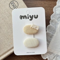 Korean Style Sweet Fabric Teardrop Baby Hair Clips for Girls Anti-Slip Bangs Bar