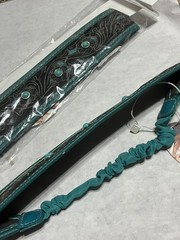 Montana West Headband teal studded – NWT western biker rhinestone embroidered