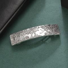 Dreamtimes Hair Clip Large Hand Crafted Metal 1 Count (Pack of 1), SILVER