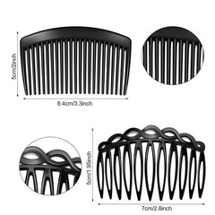 24 Pcs Women Hair Comb Accessories French Hair Side Combs Plastic Twist Decorati