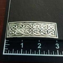 Celtic Hair French clasp Barrette Women Clip Unique Accessory metal silver knot