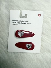 Lululemon Alligator Hair Clips 2 Pack OXFD SLVR New