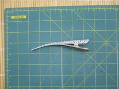 Silk Kimono Long Hair Clip 130mm (5 1/8 inch) Ship from USA, Blue Shibori