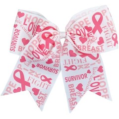 Big Cheer Bows Wholesale Hair Bow Ribbon Cheap Blanks Cancer Awareness Pink