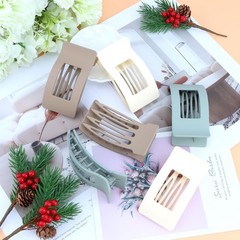 6 Pack Flat Hair Claws Clips for Women, Large Extra 6 Count (Pack of 1), H