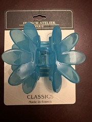 French Hair Pinch Clips Waterlily Mixed Colors Lot Of 5