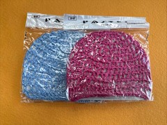 Pink And Baby Blue Mesh Hair Net Crochet Cap 2 Pc Sleeping Night Head Cover