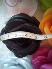 Lot of 12 Satin Rose Flower Hair Clip Brooch Pins~Gold Pink Red Black Silver NEW