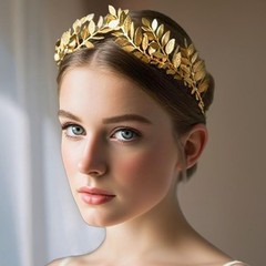 Gold Leaf Crown Tiaras Leaves Bridal Wedding Headband Festival Hair for and B…