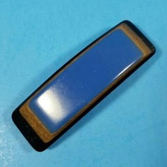 Vtg Black Gold Blue Barrette 3-1/2″ Stay Tight Hair Clip French Bar Clasp Y2K