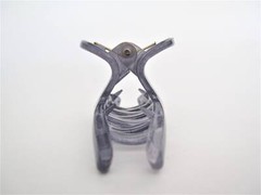 Small blue or gray hair claw clip for fine, thin hair