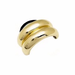 Elegant Golden Alloy Geometric Elastic Hair Ropes U Shaped Ponytail Holder