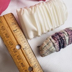 Vintage 1980s Lot of Fabric Hair Barrettes with French Metal Clips