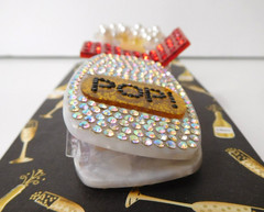 piper * k POP CHAMPAGNE BOTTLE HAIR CLIP rhinestone bridal party gift wrap