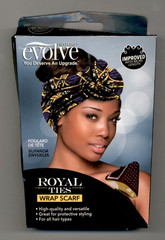 Evolve Royal Ties Wrap Head Scarf Satin Hair Bonnet
