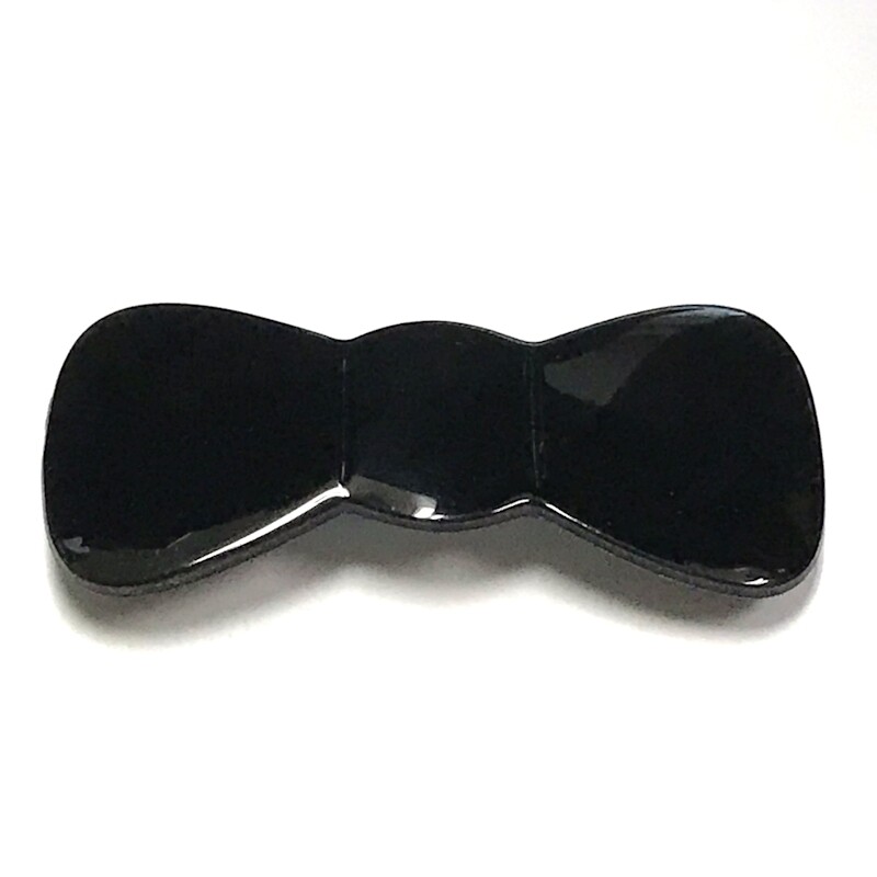 Delsol French Metal Hair Clip Women Barrette Bow Iridescent Color Made in France