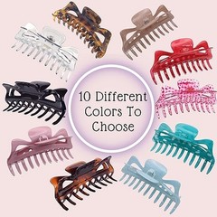 Parcelona French Classic Jumbo Large 5 1/2″ Celluloid Hair Claw Clip for Women