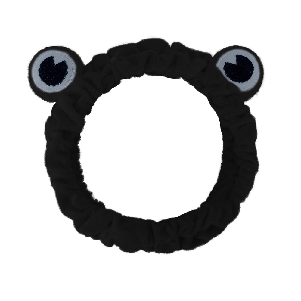 black Frog Eye Elastic Headband – Versatile for Spa, Skincare, Makeup, Face W…