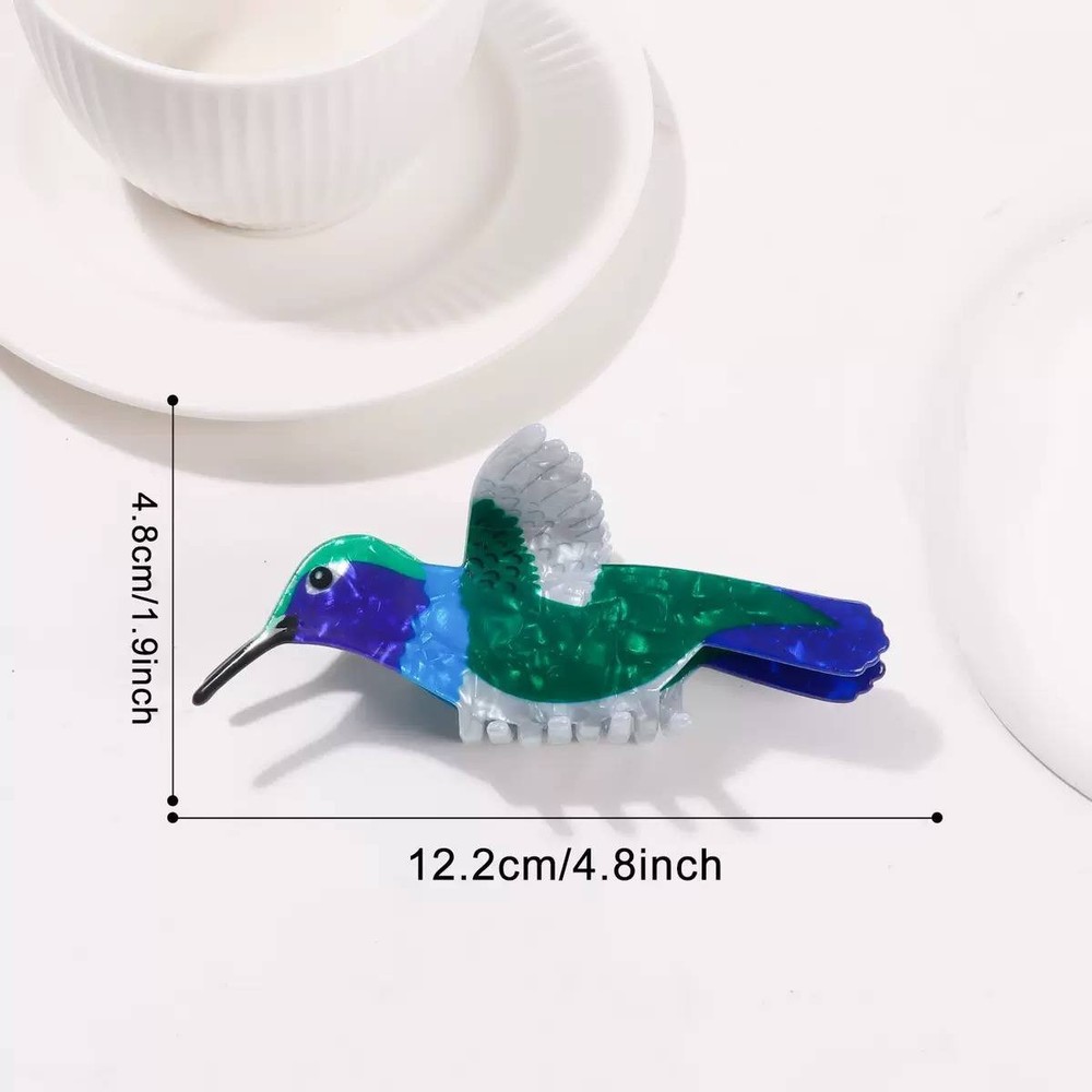 Women’s 4.8″ Colorful Bird Hair Claw Clip Cute Animal Barrette