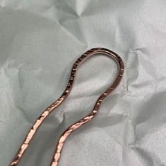 Textured Copper Hair Stick, Artist Made