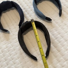 Women’s Denim Knotted Headband For Hair 3 Pieces Variety Of Blue Jean Colors