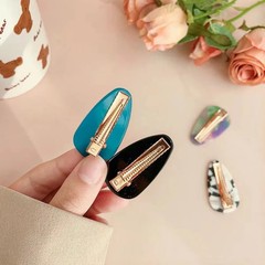 Fashion Vintage Colorful Hair Clip Acetic Acid Drop Shape Hairpin Headdress Hair