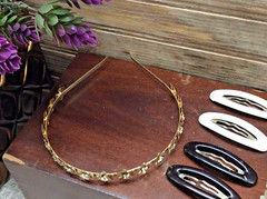 Hair Accessory Collection Lot of 12 Large & Small Clips Metal Flowers Headband