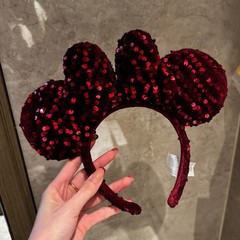 Disney.Parks Mickey Magical Bow Loungefly Minnie Mouse Ears Bow Sequins Headband